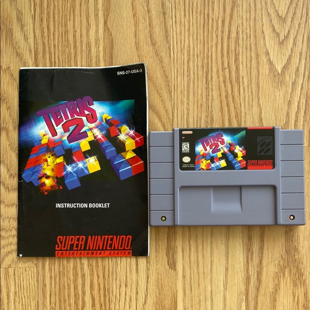 Nintendo Super Nintendo Tetris 2 Game Cartridge